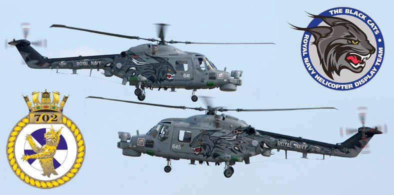 The RN Helicopter Display Team The Black Cats 
